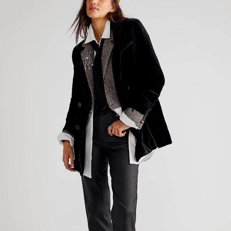 Повседневный бархатный блейзер для женщин — фото 4
