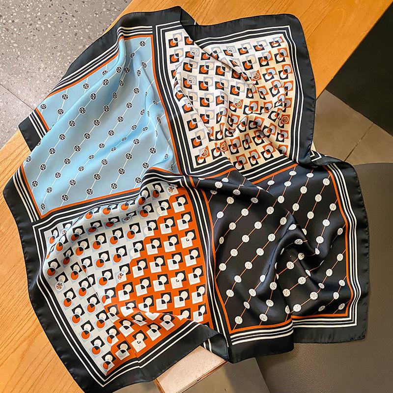 

2204 Новый модный маленький квадратный шарф для тепла весной и осенью, солнцезащитный крем, шаль, шарф двойного назначения, профессиональный шарф, платок на голову 70*70cm