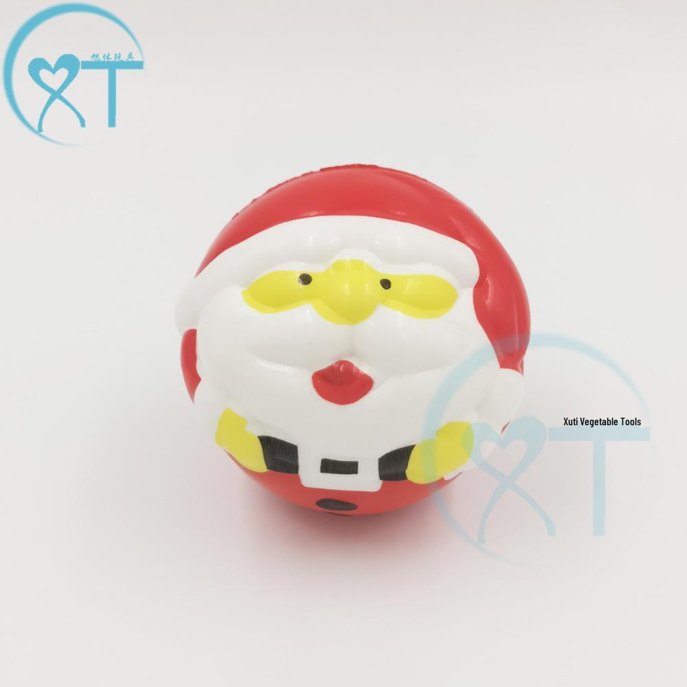 Santa Claus PU Slow Rebound Foam Ball Christmas Toy - Snowman & Reindeer Decompression