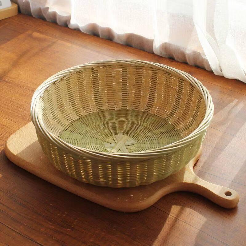 Qiwei Handmade Bamboo Woven Food Basket