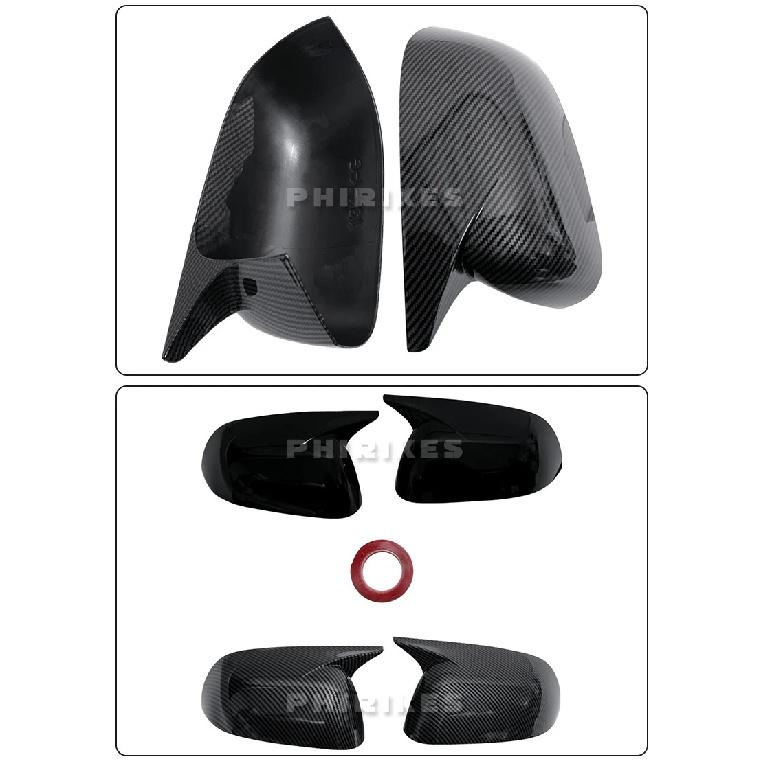 2pcs Rearview Mirror Caps Cover Glossy Black Sticking For Nissan Sunny 2010 2011 2012 2013 2014 2015 2016