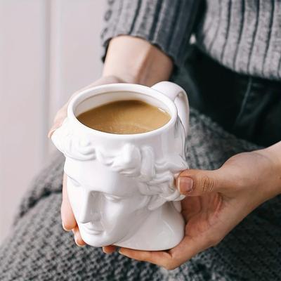 1 sztuka Nowy Kubek do Kawy Śmieszny Kubek 's Statue Ceramiczne Kubki 16,2oz Prezent Świąteczny Pomysł na Prezent Urodzinowy Dla Mężczyzny i Kobiety