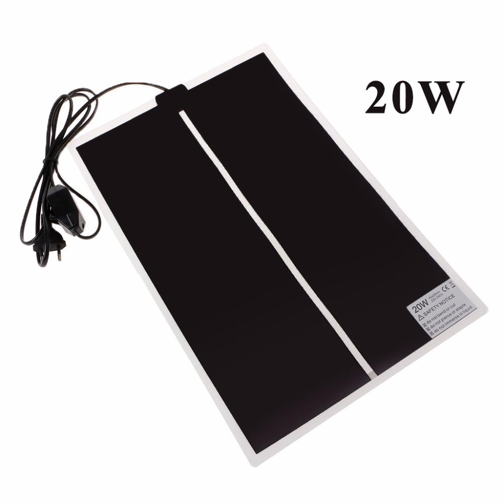 5/7/14/20W 220-240V EU Plug Adjustable Temperature Pet Heating Mat Tortoise Amphibians Warmer Bed Mat Reptiles Supplies