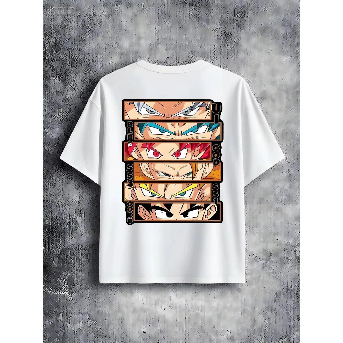 

Dragon Ball Goku Unisexs New Hot 2025 Summer Oversized T Shirt Anime Printed Casual Cotton Streetwear Trendy Graphic Tee Tops S разноцветный