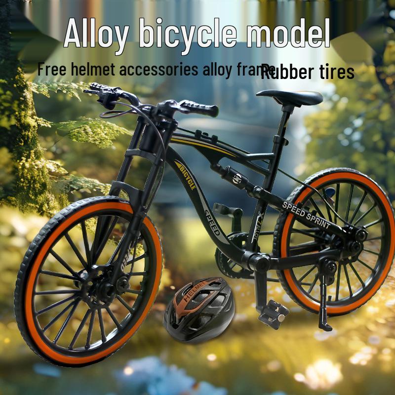 Alloy Mountain Bike Model - Downhill Simulation Metal Ornament & Children's Toy