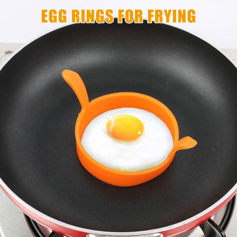 Silicone Egg Rings Circular Egg Frying Mold Non-Stick Reusable Pancake Shaper Silicone Kitchen Gadgets For Commercial Use
