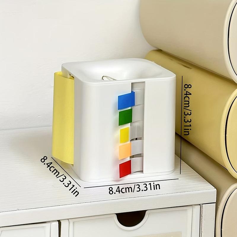 Multifunctional Sticky Note Dispenser Plastic Sticky Note Holder White Sticky Note Container Office Supplies For Office Desk