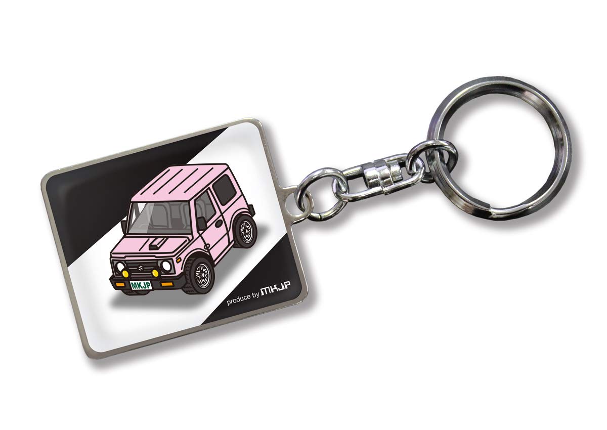 

MKJP Custom Keychain for Suzuki Jimny Black Pink Car Color JA11, Base,