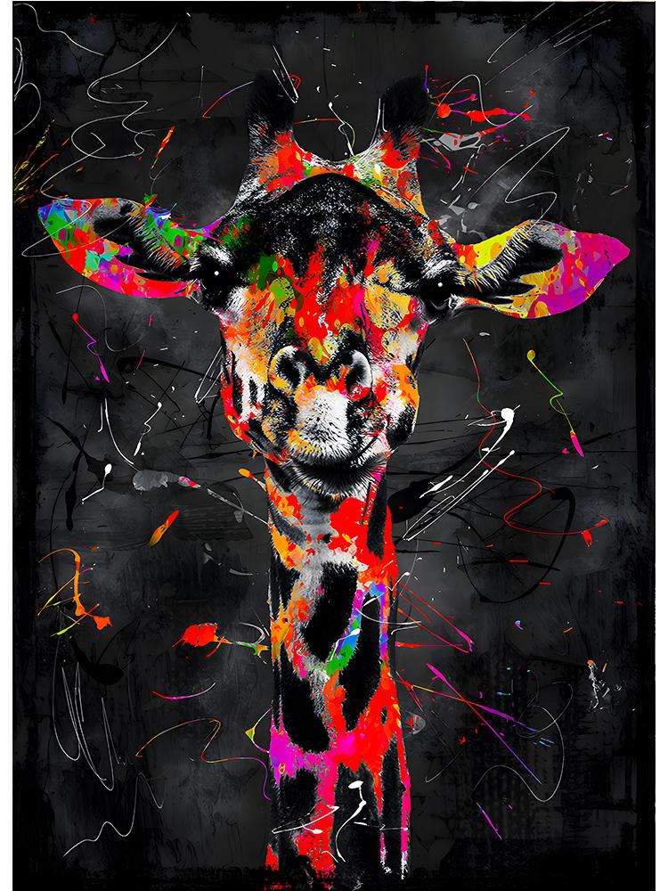 Abstract Graffiti Art Lion Tiger Giraffe Canvas Art Animals Posters and Prints Wall Art Decor Pictures For Living Room Cuadro