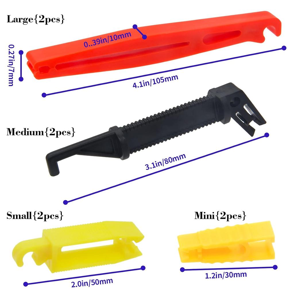 8 Pcs Glass Fuse Puller Tools, Mini Tools for Car Truck Fuses Relacement | 4 Sizes Blade Fuse Puller Insertion Tool, Plastic Fuse Removal Tools for