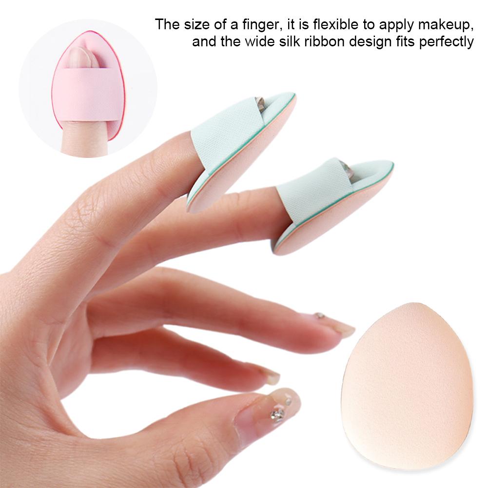 5 Stück/Box Mini Finger Puffs Foundation Kleine Luftkissen Puder Schwamm Gesicht Concealer BB Cream Kosmetikapplikator Make-up Werkzeuge