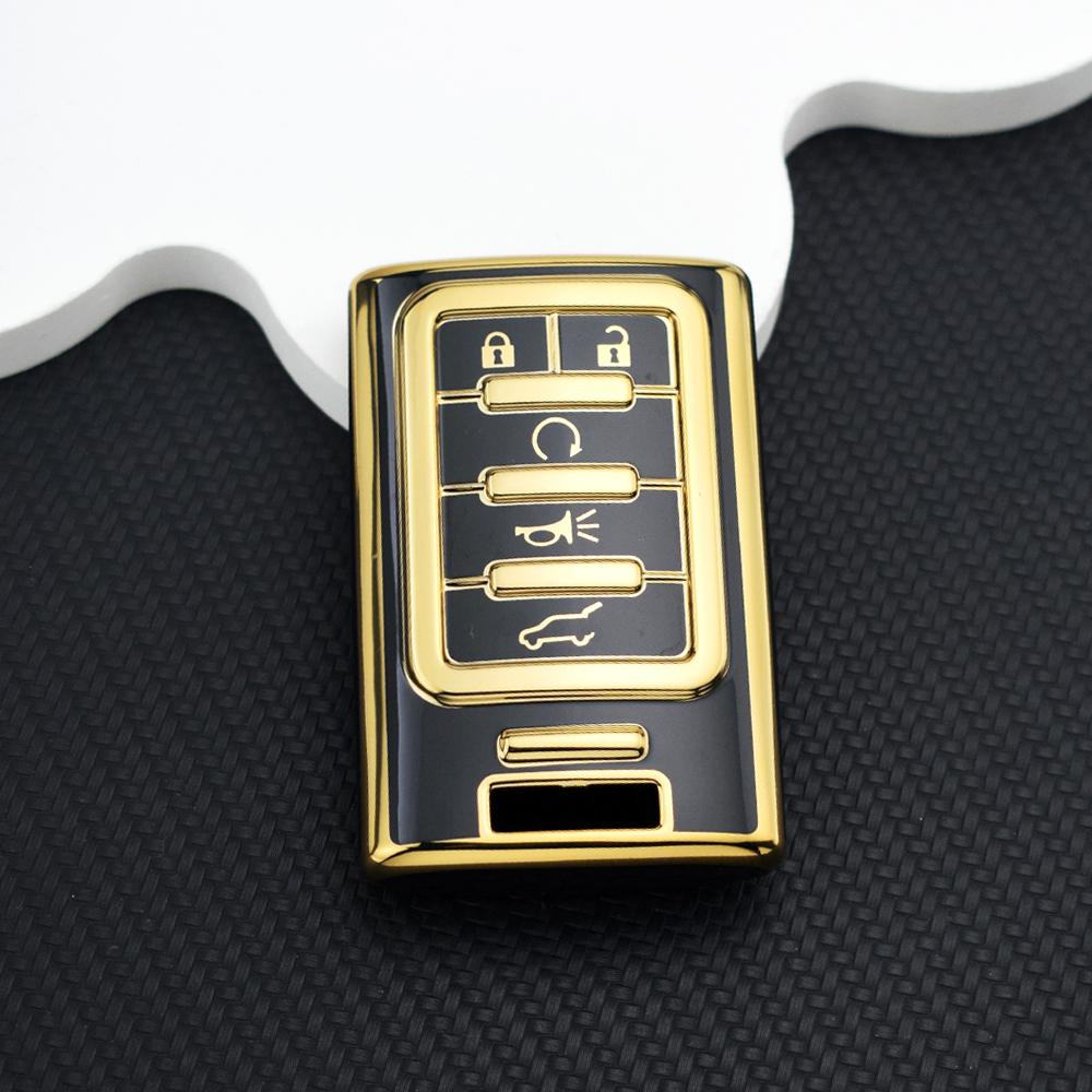 

Car Key Case Cover for Cadillac CTS ATS 28T CTSV XTS DTS SLS SRX Escalade Chevrolet C7 Corvette TPU Anti-scratch Bag Key Chain