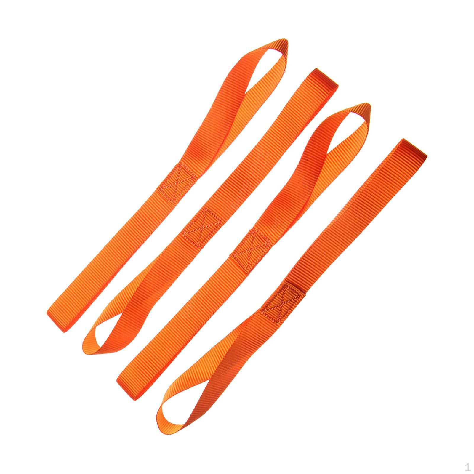 5 штук мягких петель ремней крепления 8800 фунтов (3992 кг) прочности на разрыв Нейлон усиленный Многоразовое использование Автомобиль orange 46.5cm