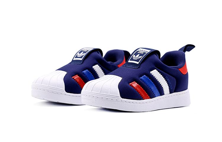 adidas Originals Superstar 360 I Comfortable Abrasion Resistant Low Top Skateboard Shoes Blue Infant And Toddler BA8043