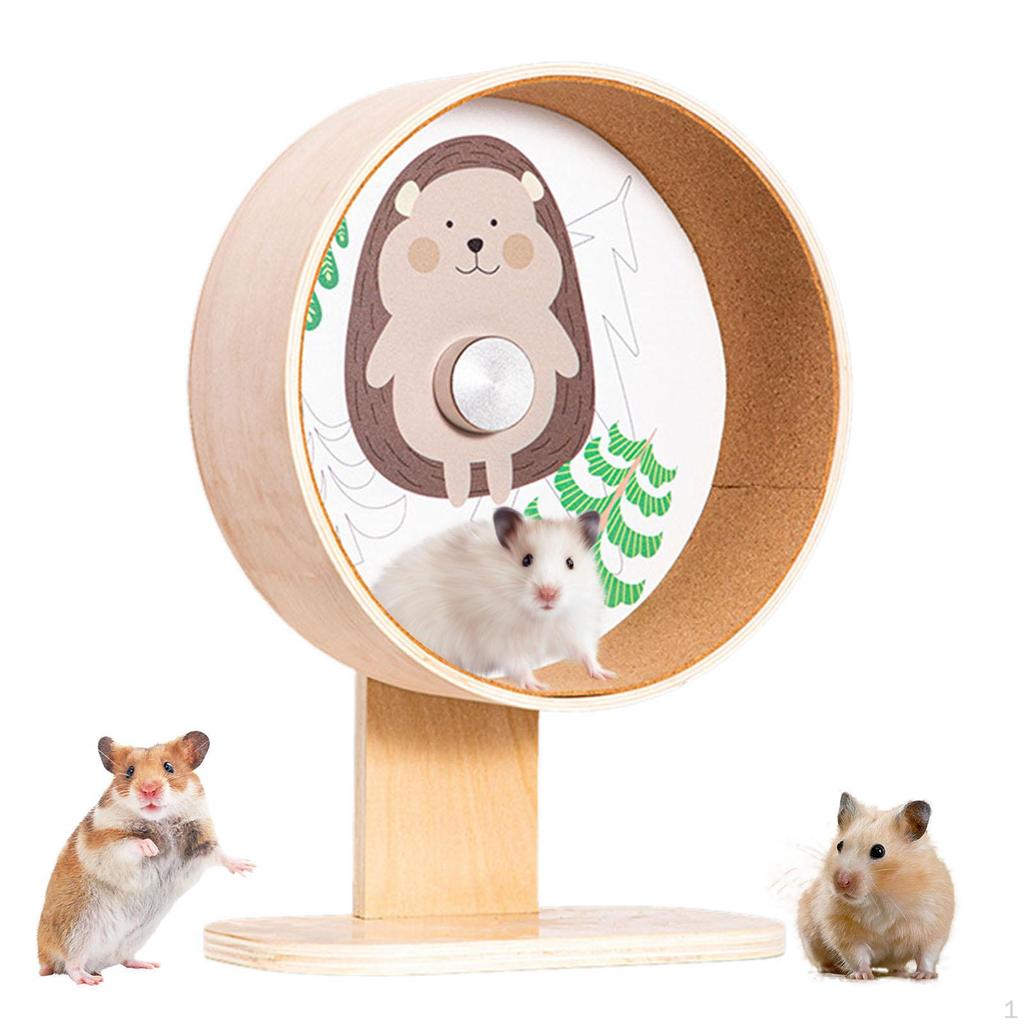 Žiurkėno pratimo rato bėgikas dvigubi guoliai, su reguliuojamu stovu, mažas gyvūnas