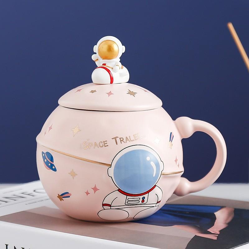 Creative Space Astronaut Large Capacity Ceramic Mug Gift Box Simple Water Cup Planet Mug