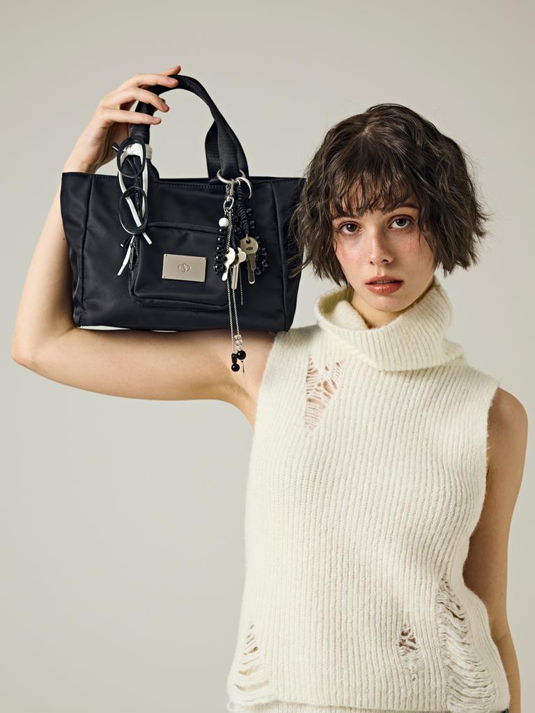 Salbol Symbol Nylon Tote Bag [Black]