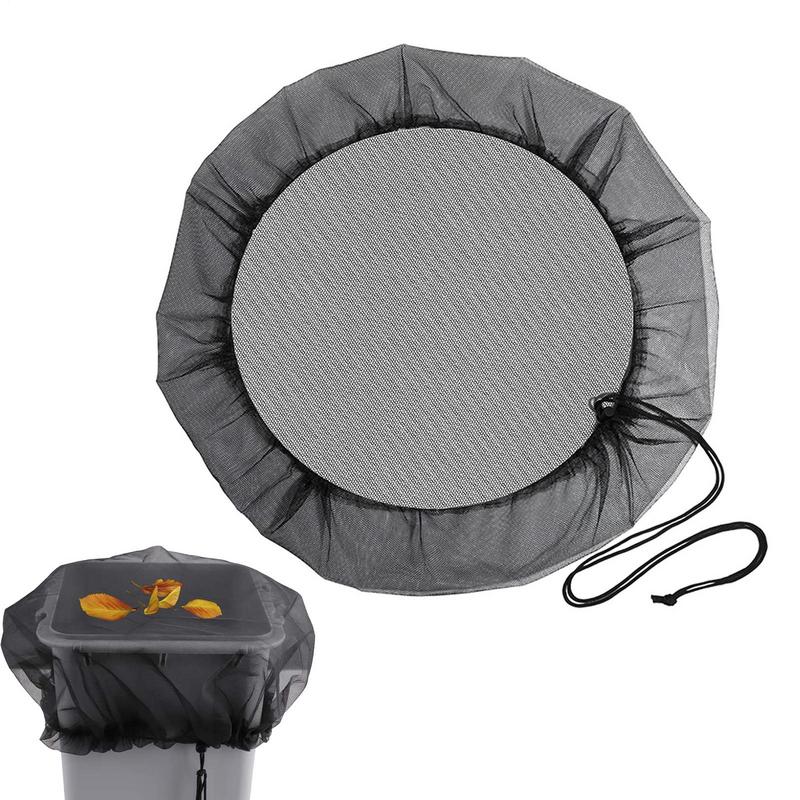 Garden Rain Barrel Mesh Screen with Drawstring Nylon Garden Rainwater Netting Anti-insect Anti-Mosquito Water Protection