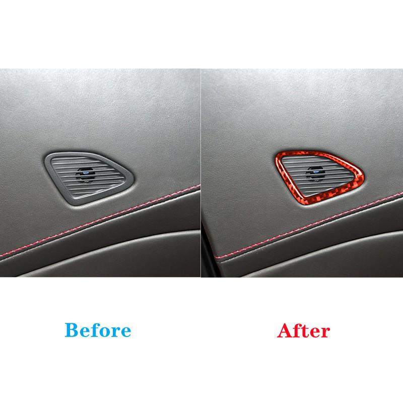 2ks/sada Carbone Fiber Style Carbon Reproduktor Rám Kryt Nálepka pro Chevrolet Corvette C7 2014- Auto