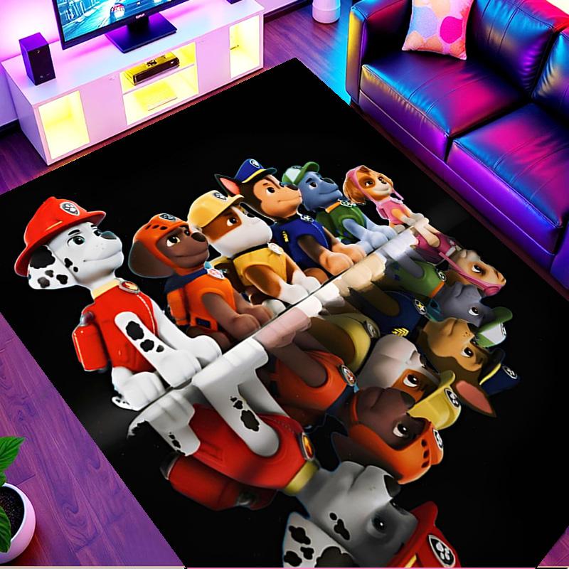 PAW Patrol Print Rug, Washable Floor Carpet, For Entryway Dorm Laundry Room Office Study, Home Decor Birthday Christmas Gift