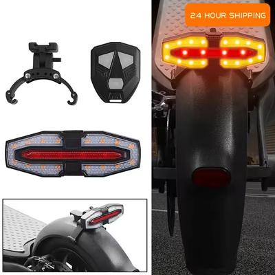 Blinker Heckleuchte USB-wiederaufladbar Wasserdicht E-Scooter Warn-Rücklicht mit Fernbedienung Blinkerlicht für M365 Pro