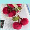 Cute And Adorable Cherry Plush Keychain Charming Couple Doll Backpack Pendant