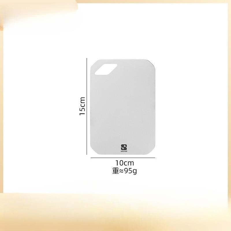 

Hangable Pure Titanium Cutting Board Camping Cutting Block for Home Kitchen Cooking Outdoor Hiking Backpacking Chop Block