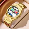 Montre Quartz Tendance Personnalité de Niche Couleur Chine TV Hors d'Ondes Alliage Montre Homme Mode