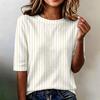 Camiseta de Manga Corta para Mujer, Corte Holgado, Casual, Ligera, Cuello Redondo, Cómoda para el Uso Diario, Blusa Adecuada para Diversas Ocasiones