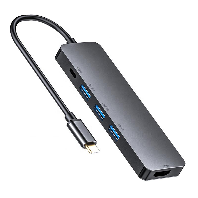 

5 in 1 USB C To 4K HDMI Hub with 3 USB A and Type C PD Charging for MacBook Pro and Samsung and More