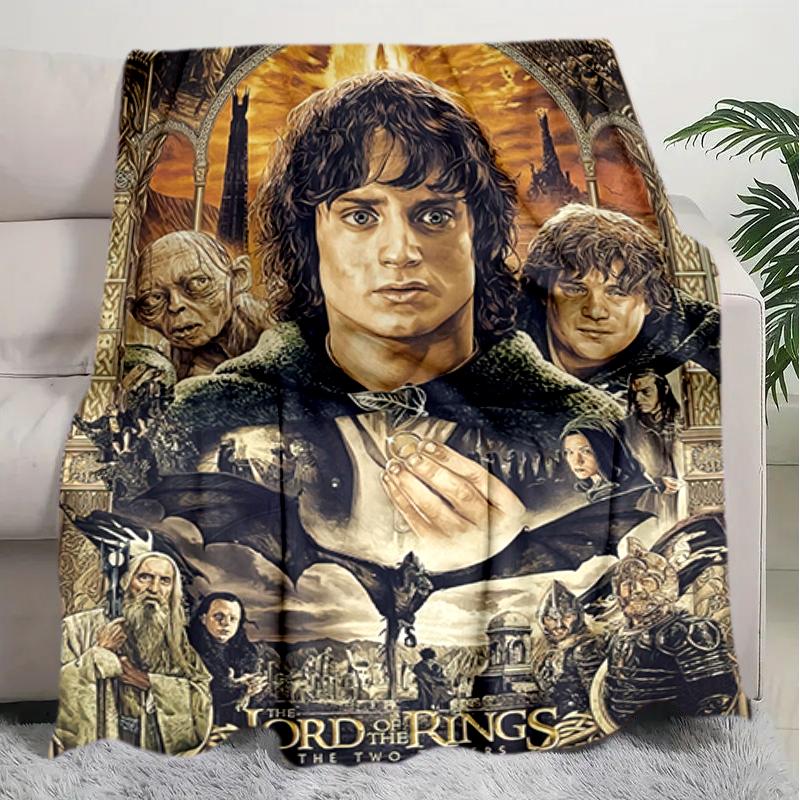 1PC The Lord of the Rings blanket, all-season lightweight home office outdoor nap multifunctional blanket, Christmas gifts