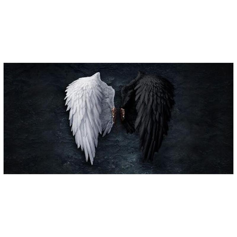 Black and White Angel Wings Canvas Paintings On The Wall Art Pictures Modern Canvas Art Wall Posters and Prints for Home Decor