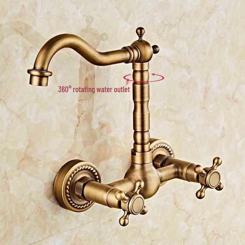 TLXT Wall-Mounted Dual Handle Basin Faucet