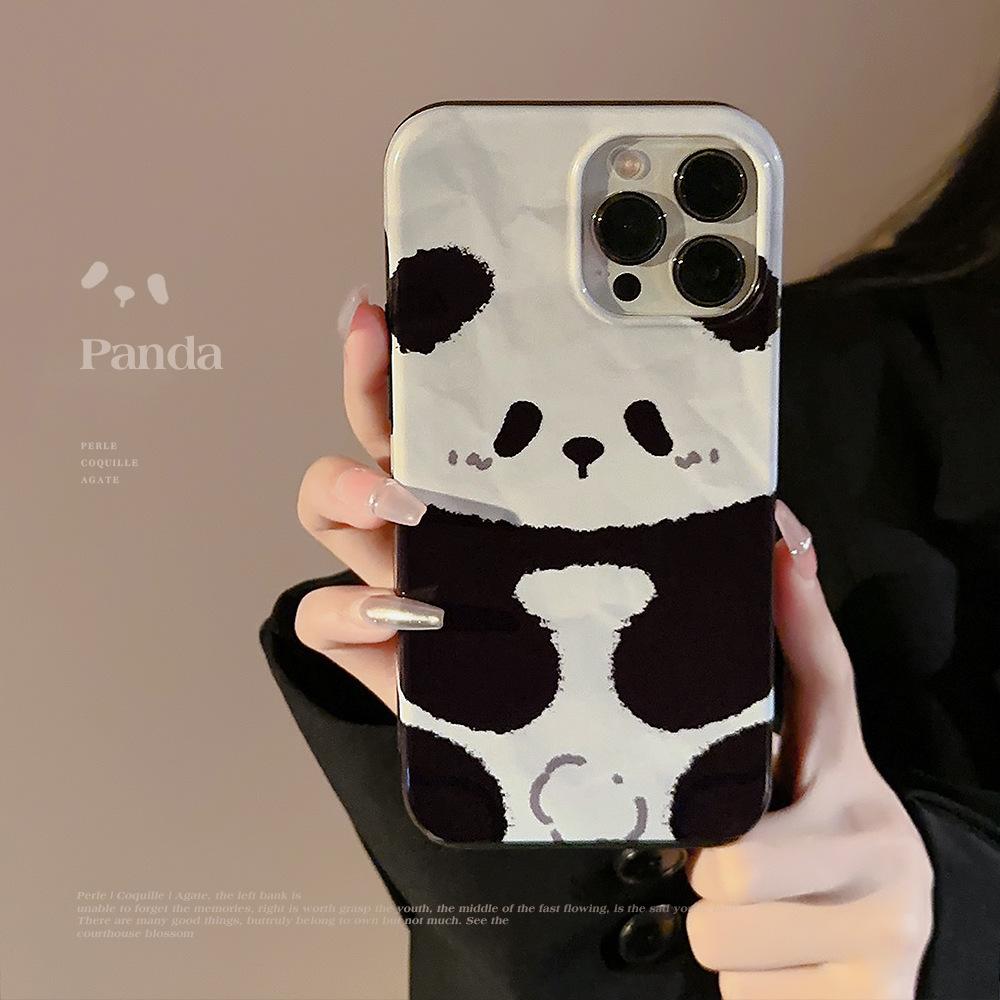 Panda IPhone 15 Apple Phone Case 16 Film 2 In 12 Suitable for 13Pro Fold 11 Chinese Style Max
