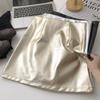 Silver High-Waist Leather Mini Skirt: Anti-Exposure, Korean Style, Versatile for Spring/Autumn, 2025 Women's Fashion