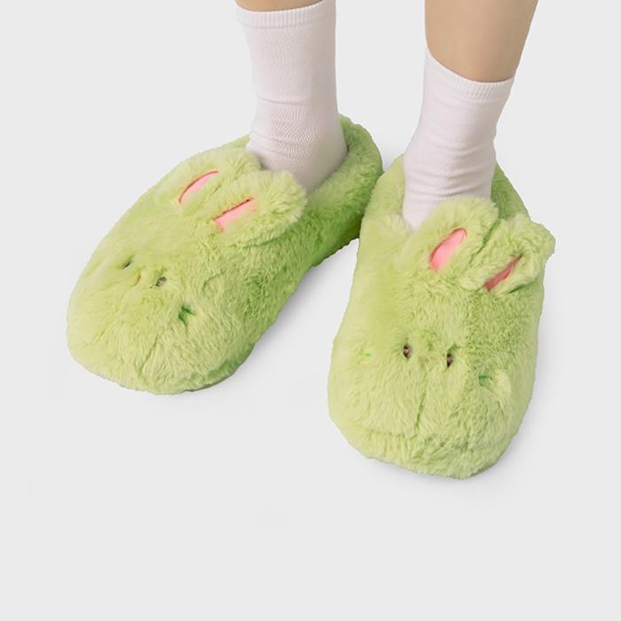 Bunini Plush Room Shoes (Green)