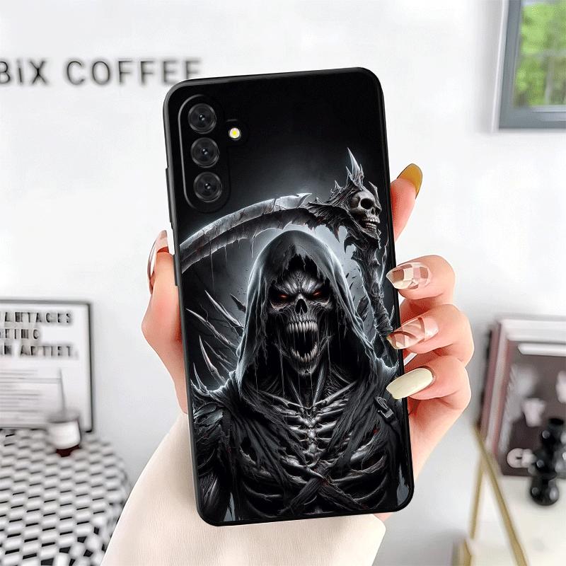 Death Grim Reaper Skull Scythe Soft Phone Case for Samsung A17 A37 A57 A16 A26 A36 A56 A15 A25 A35 A55 A14 A24 A34 A54 A13 A23 A