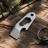 Key Holder Tool for Packages and Drink Bottles with a Single Metal Body and Carry Hole for Everyday Use on Key Hardware, a Pack, or a Belt