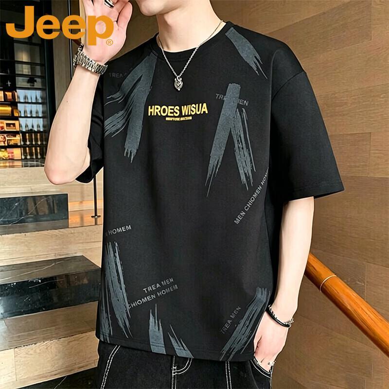 JEEP Men s Short Sleeve Round Neck T-shirt M