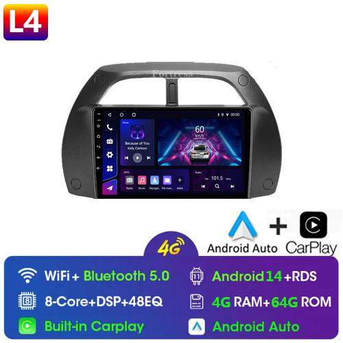 8G+128G CarPlay 2din Android AutoRadio GPS Multimedia Player for Toyota RAV4 Rav 4 2001 2002 2003-2006 DSP IPS 2 DIN Car Stereo