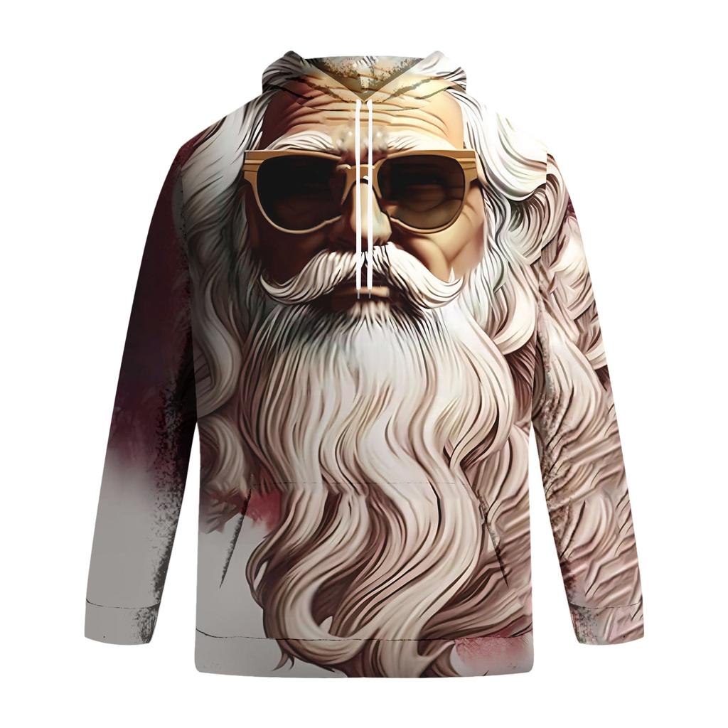 Pánská mikina s potiskem na zádech Módní mikina s kapucí Zimní top Chlapecké mikiny Módní