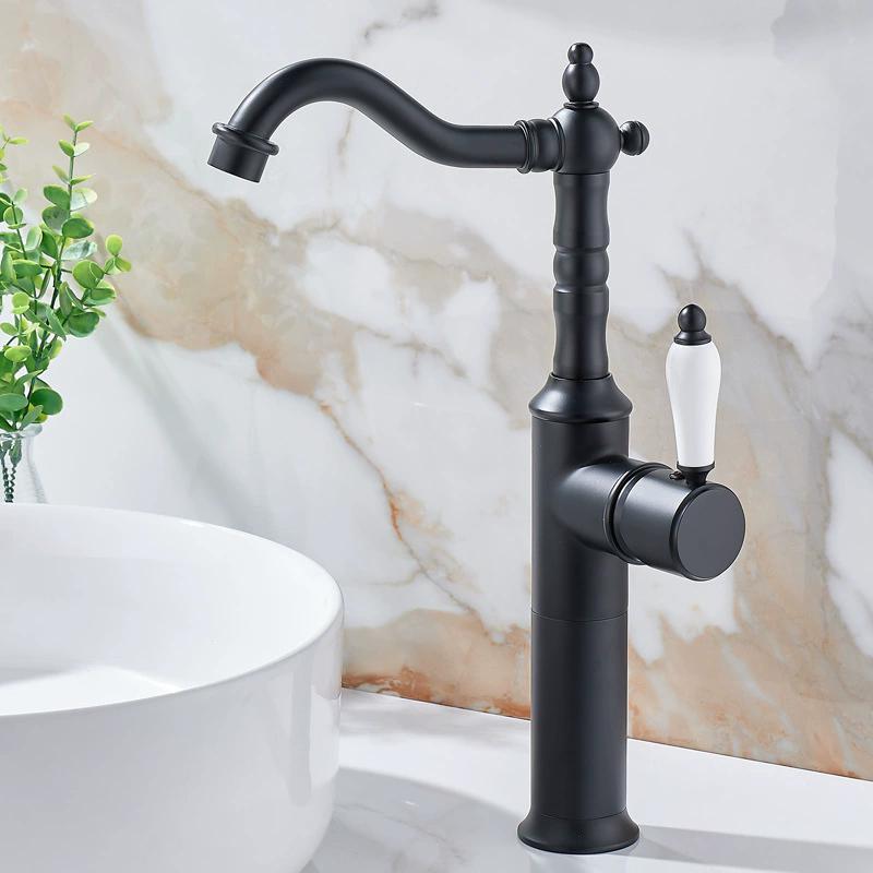 Gold Basin Faucet Antique Bronze Bathroom Faucet Mixer Tap Black Wash basin Faucet Hot and Cold Lavotory Faucet Water Faucet