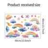 Rainbow Star Cloud Wall Sticker Self-Adhesive Removable for Kids Bedroom Kindergarten Background Wall Decoration