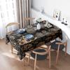 Decorate Your Home with Classic Tablecloth Set Featuring Gold Leaf Design for Dining Room or Kitchen Available In Various Sizes
