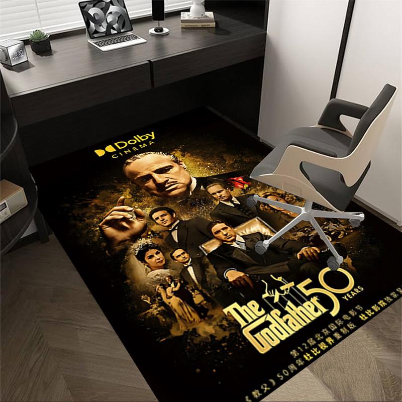 

1pc Dolby Cinema The Godfather 50th Anniversary Carpet Anti Slip Polyester Floor Mat for office,Bedroom 60cm by 90cm