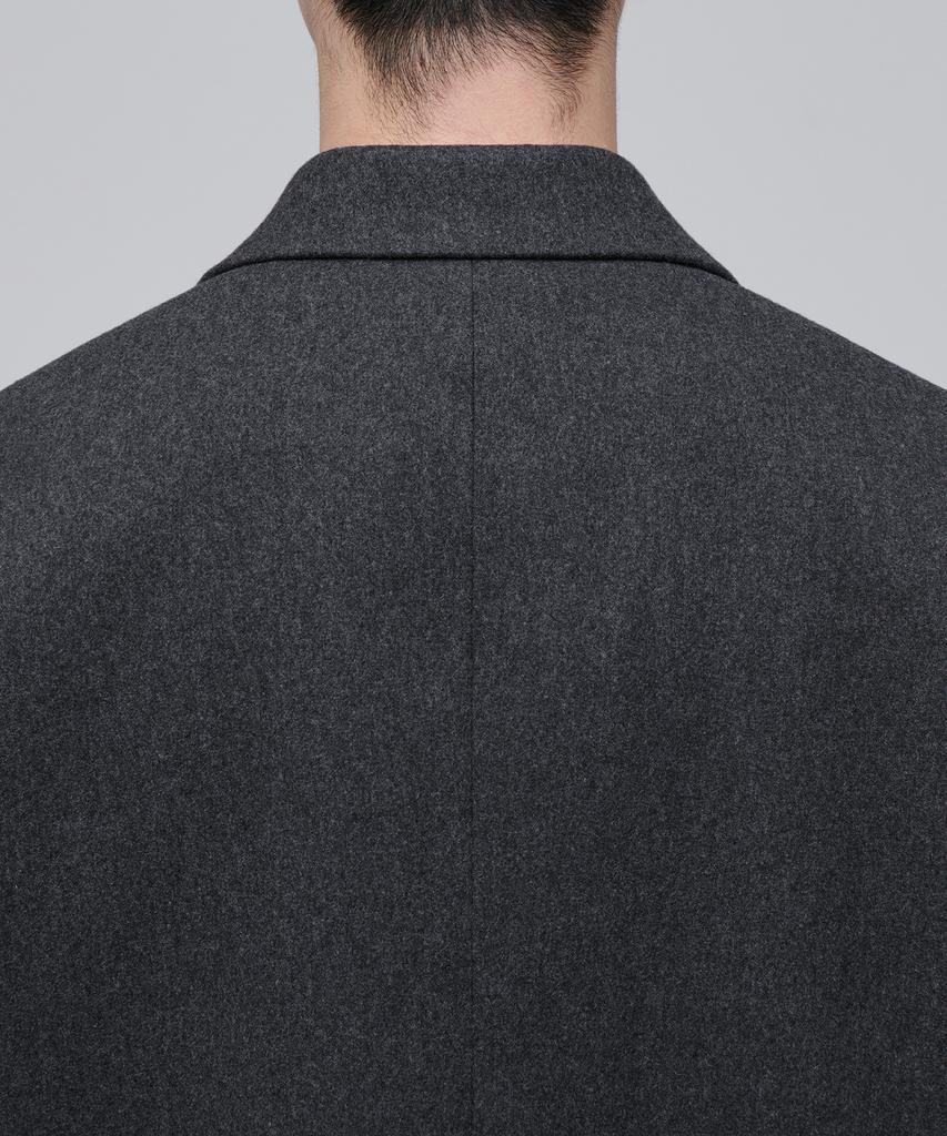 Musinsa Standard Wool Flannel Daddy Shoulder Oversized Blazer [Medium Grey]
