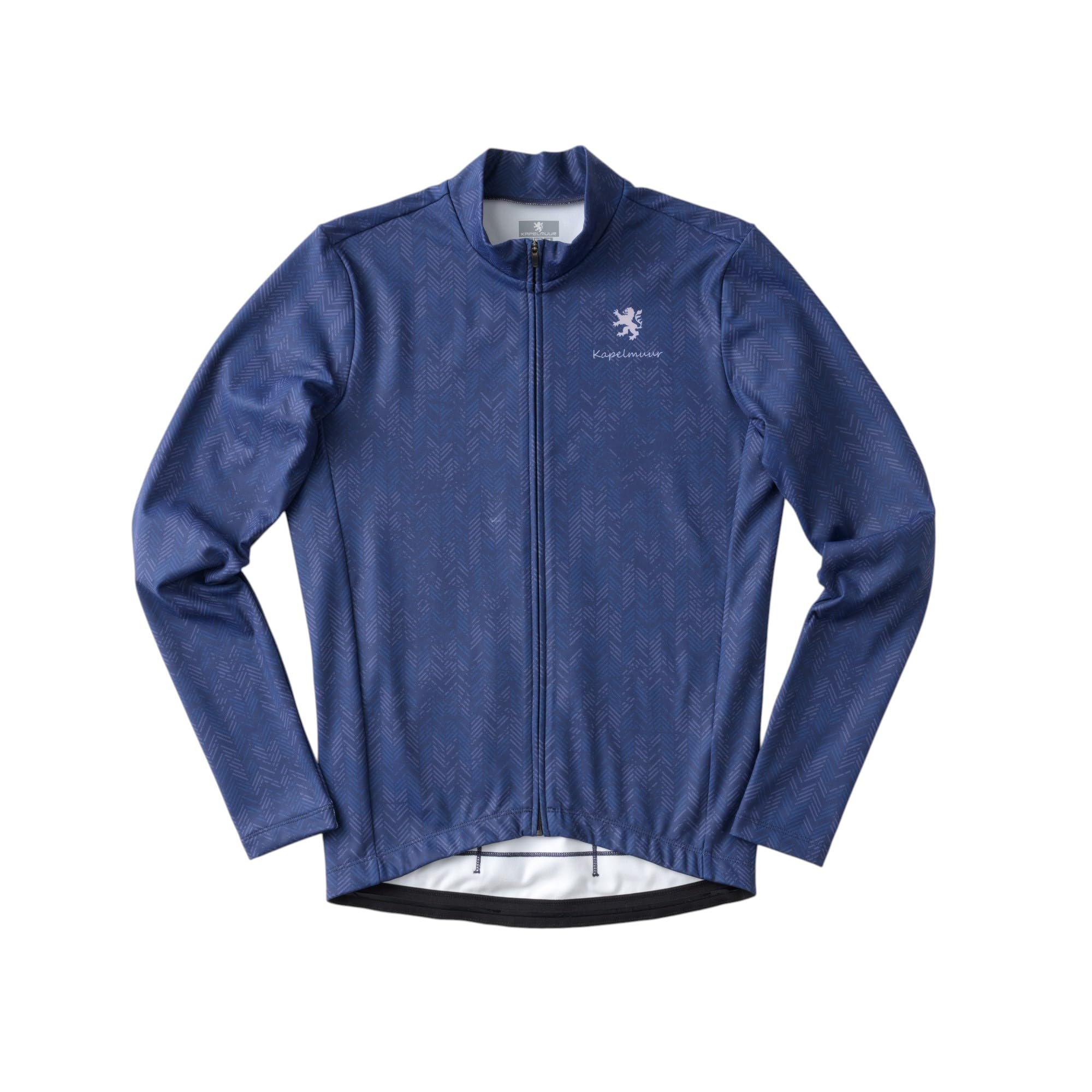

Kapelmuur Cycling Long Sleeve Jersey Warm Fade Navy Blue (10-15°C), Herringbone,