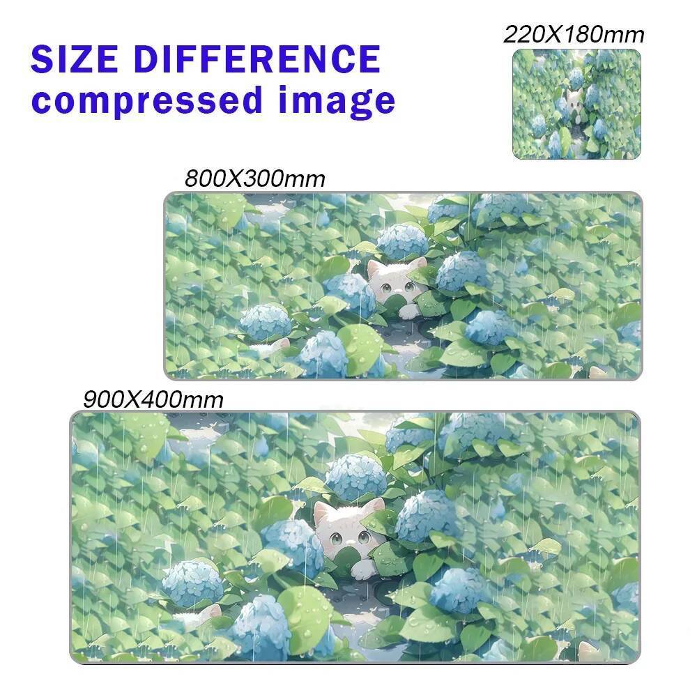 Lilac Mous Pad Kawaii Pastel Cat Mousepad Purple 800x400 Office Accessories Deskpad Cute Table Carpet Desk Protection Mat