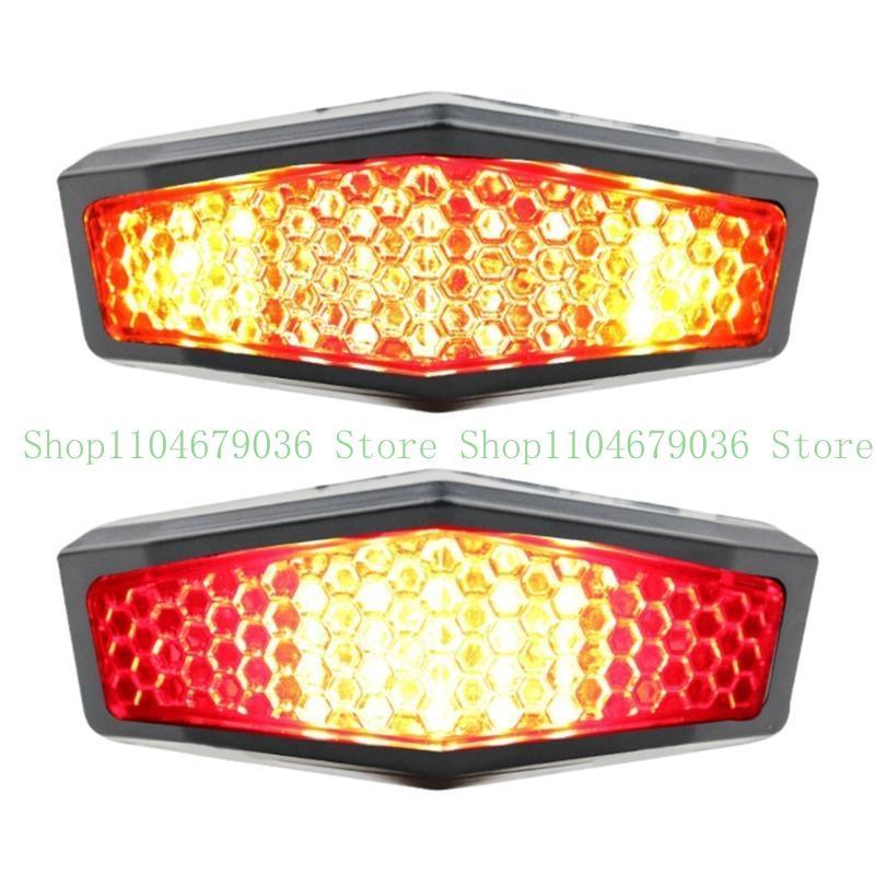 652F Motorcycle Light Stop Tail Light 12V Red Rear Lamp Brake Taillgiht for ATV Off-road Motorcycle Taillight Red
