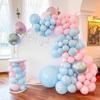 Boy Girl Baby Shower Decor Balloons Garland Pastel Pink Blue Balloon Arch Kit Birthday Party Gender Reveal Decoration Background